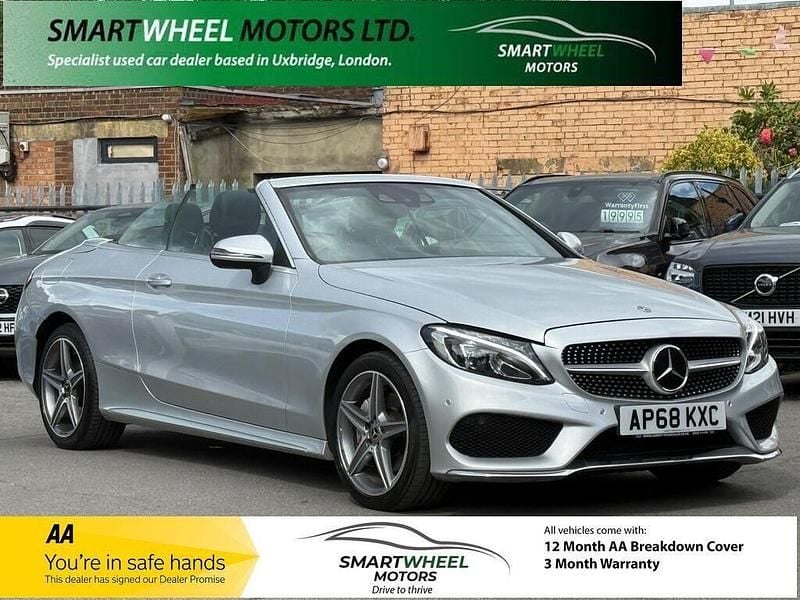 Silver Used 2018 Mercedes C220 AMG Line Premium Plus Cabriolet | £16,989 (Good price) - Image 1/4