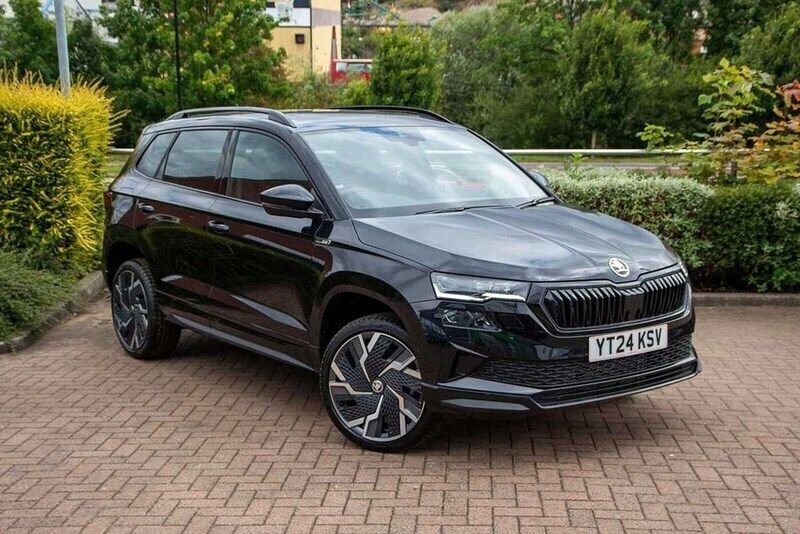 Black magic pearl effect Used 2024 Skoda Karoq SportLine SUV | £25,995 (Good price) - Image 1/4