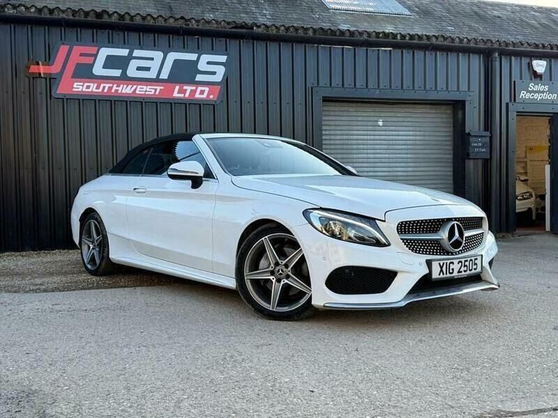Used Mercedes C220 AMG line 170 HP (125 kW) 2017 White Cabriolet