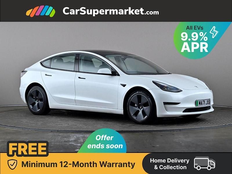 White Used 2021 Tesla Model 3 Long Range AWD Sedan | £21,397 (Fair price) - Image 1/3