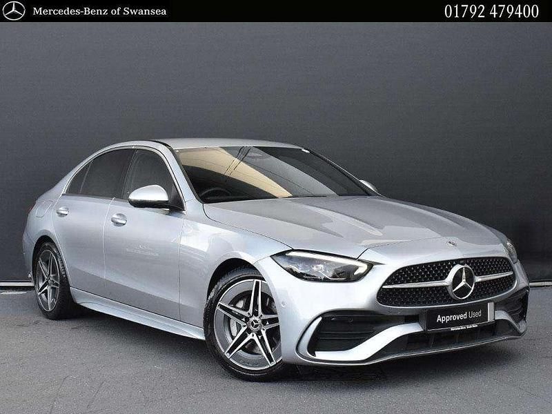 Silver Used 2024 Mercedes C200 AMG line Sedan | £28,795 (Good price) - Image 1/4