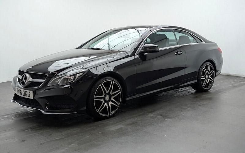 Used Mercedes E350 AMG line 258 HP (189 kW) 2015 Black Coupe
