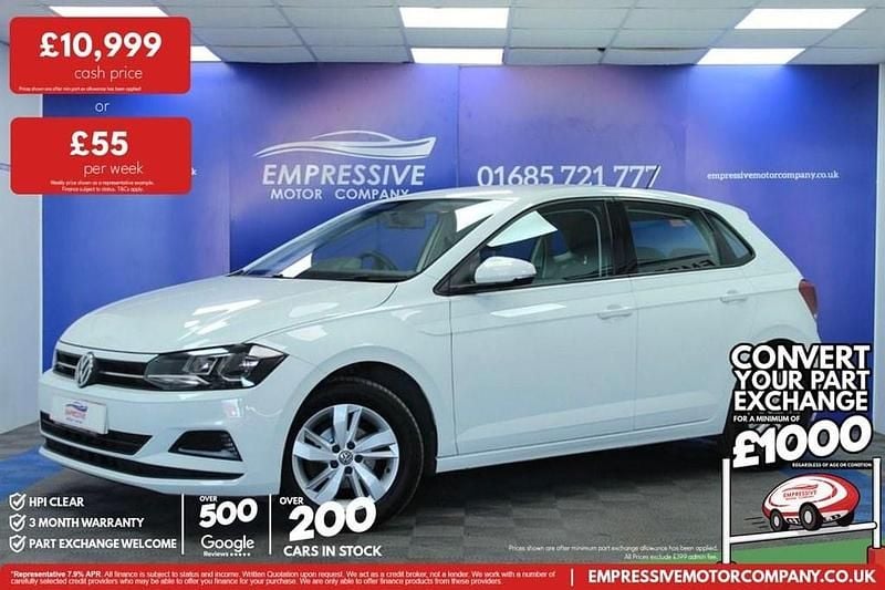Used VW Polo SE 65 HP (47 kW) 2019 White Hatchback