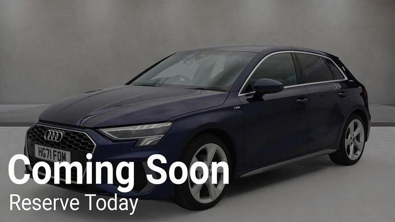 Used Audi A3 S-Line 150 HP (110 kW) 2021 Blue Sedan
