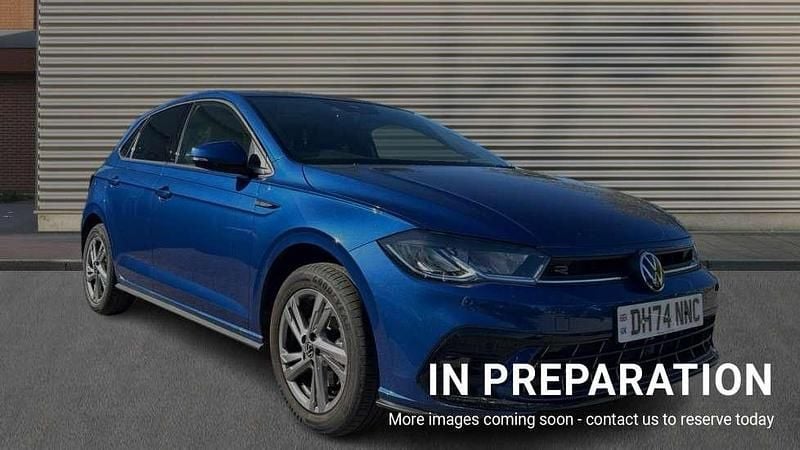 Reef blue metallic Used 2025 VW Polo R-line Hatchback | £22,465 (Fair price) - Image 1/4
