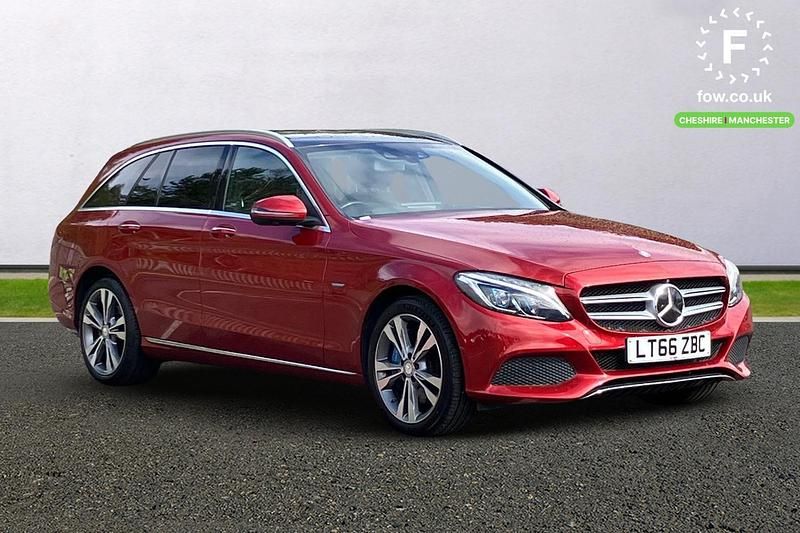Red Used 2016 Mercedes C350e Premium Plus Estate | £14,799 (A bit pricey) - Image 1/4
