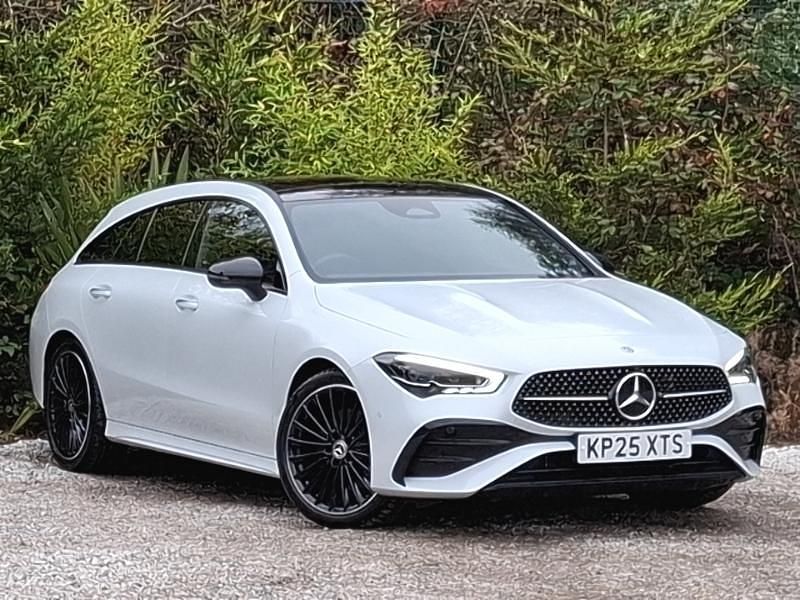 White Used 2025 Mercedes CLA200 AMG Line Premium Plus Estate | £32,998 (Expensive) - Image 1/4