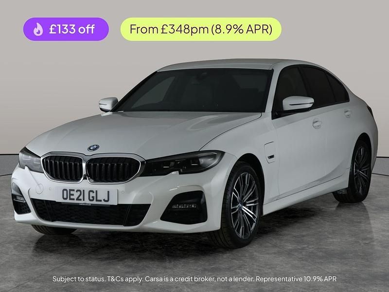 White Used 2021 BMW 330e M Sport Sedan | £20,948 (Good price) - Image 1/1