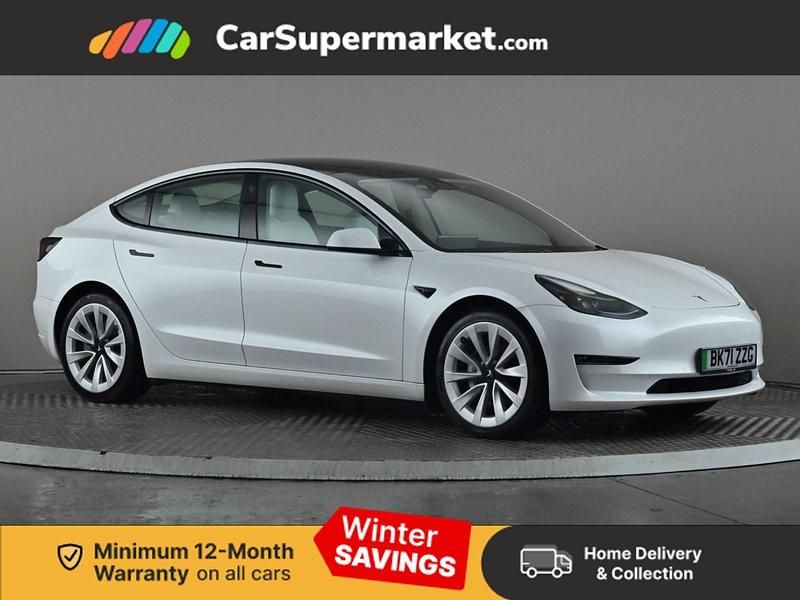 White Used 2021 Tesla Model 3 Long Range AWD Sedan | £19,497 (Fair price) - Image 1/3