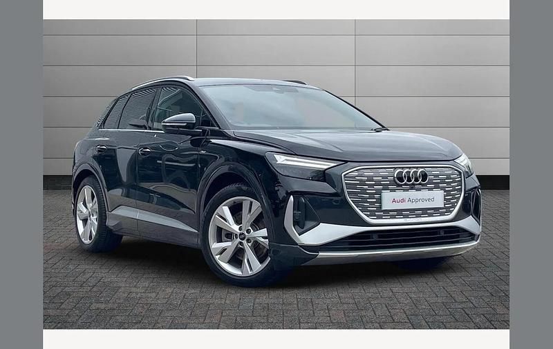 Black Used 2023 Audi Q4 e-tron S-Line SUV | £30,990 - Image 1/4