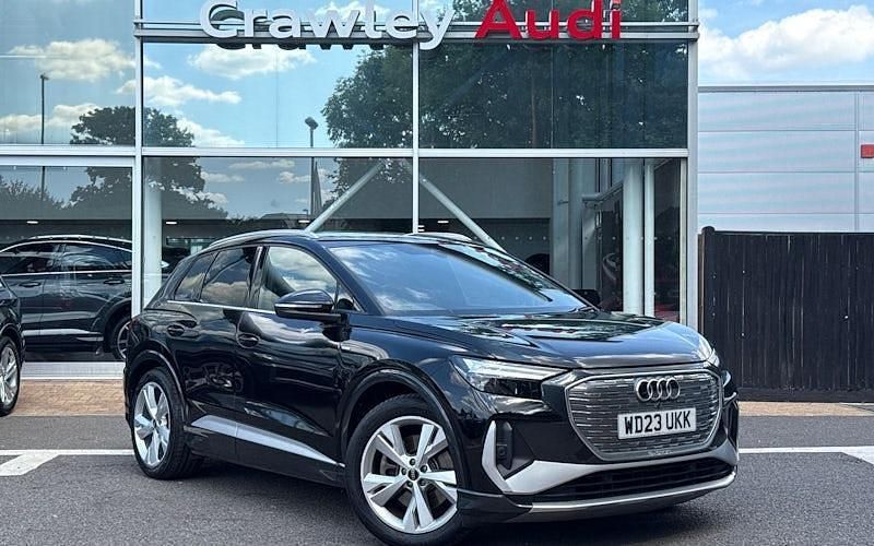 Black Used 2023 Audi Q4 e-tron S-Line SUV | £26,490 (Fair price) - Image 1/4