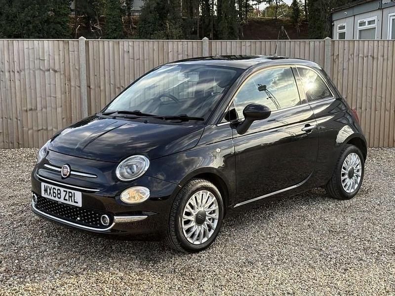 Black Used 2018 Fiat 500 Lounge Hatchback | £6,400 (Good price) - Image 1/4