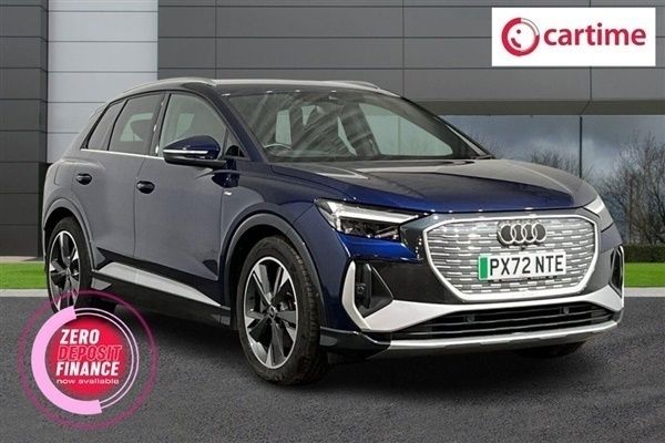 Blue Used 2022 Audi Q4 e-tron S-Line SUV | £24,420 - Image 1/3