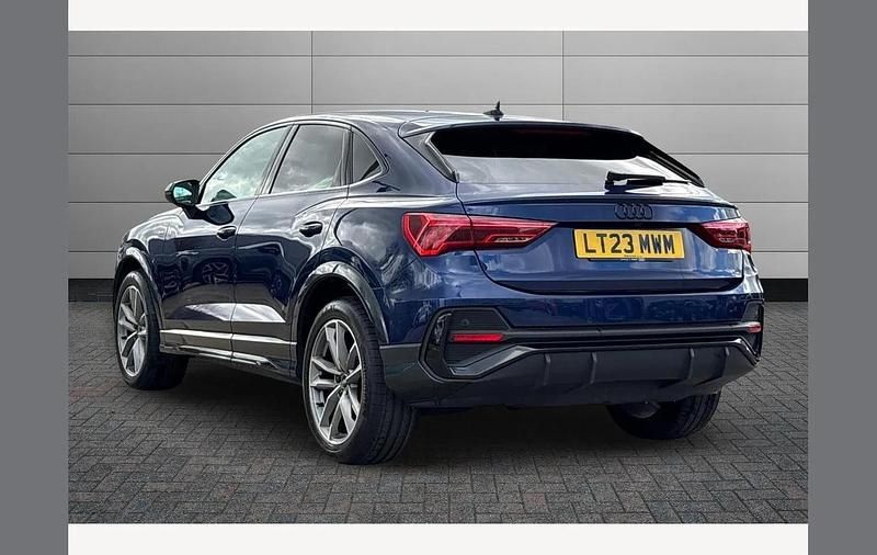 Used Audi Q3 Black Edition 150 HP (110 kW) 2023 Navarra blue SUV