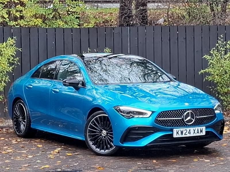 Blue Used 2024 Mercedes CLA220 AMG Line Premium Plus Sedan | £31,998 (Fair price) - Image 1/4