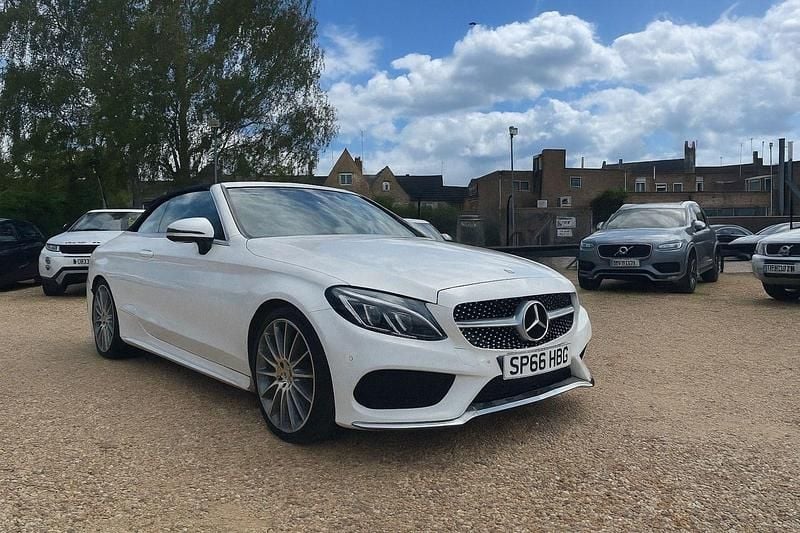 White Used 2016 Mercedes C220 AMG Line Premium Plus Cabriolet | £16,995 (Fair price) - Image 1/4