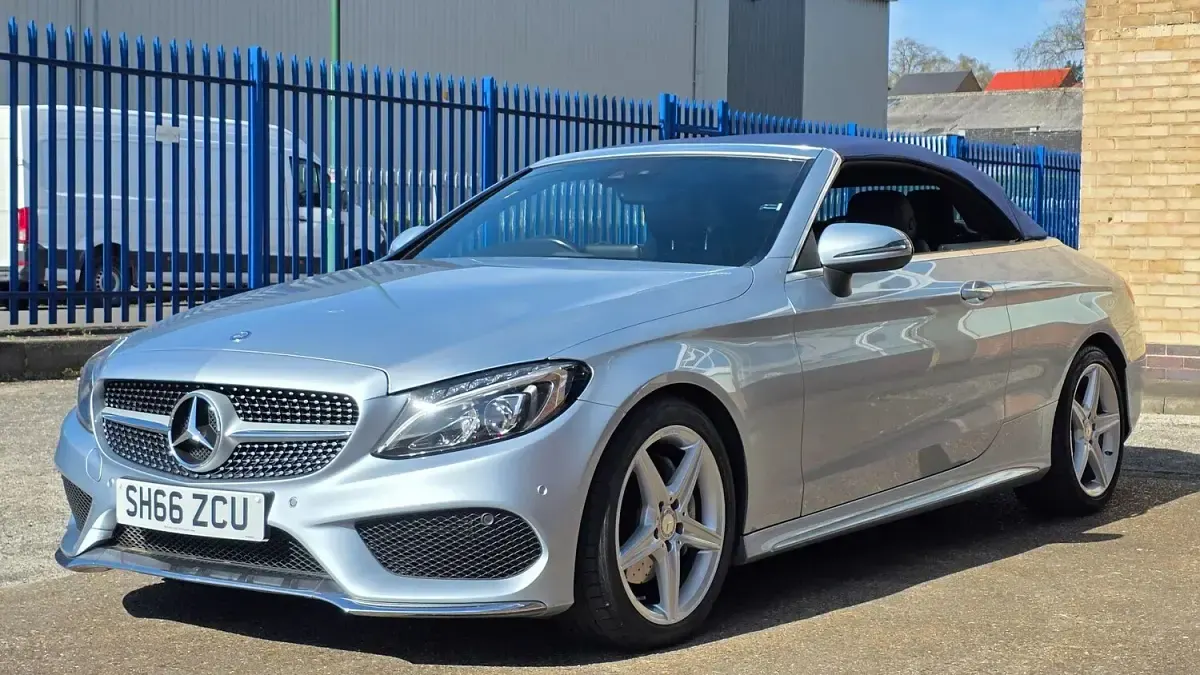 Used Mercedes C220 AMG line 2016 Silver Cabriolet