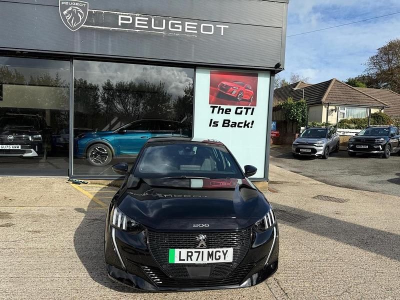 Black Used 2021 Peugeot e-208 GT Hatchback | £14,650 (Fair price) - Image 1/4