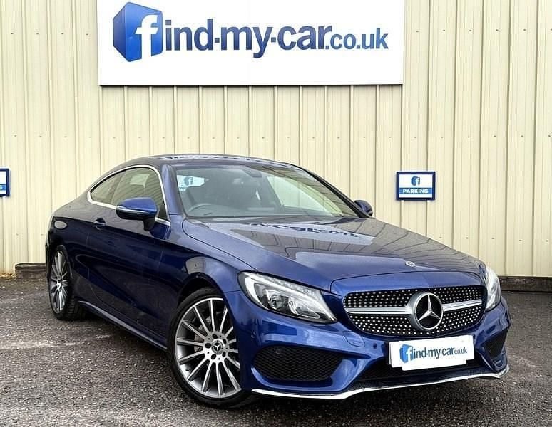 Blue Used 2018 Mercedes C200 AMG line Coupe | £17,499 (Fair price) - Image 1/2