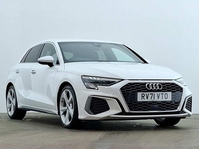 White Used 2021 Audi A3 S-Line Hatchback | £21,298 (Fair price) - Image 1/4