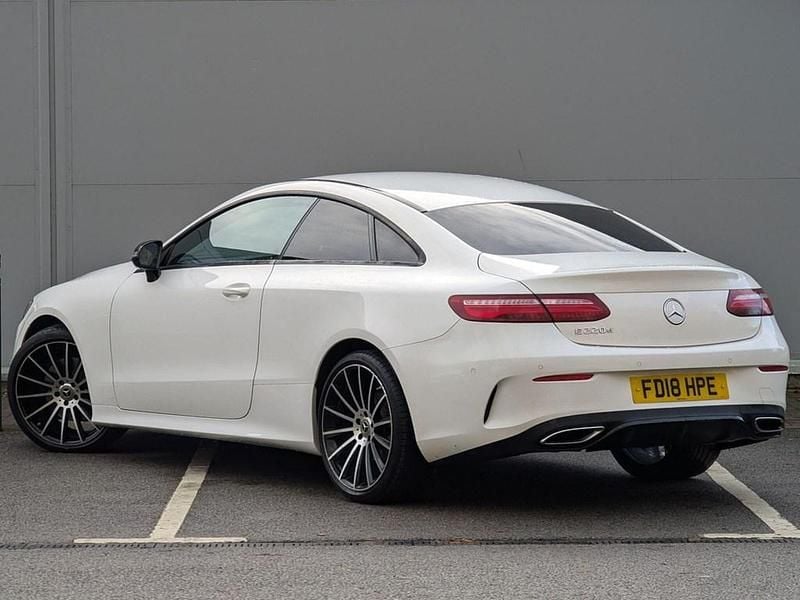 Used Mercedes E220 AMG line 2018 White Coupe