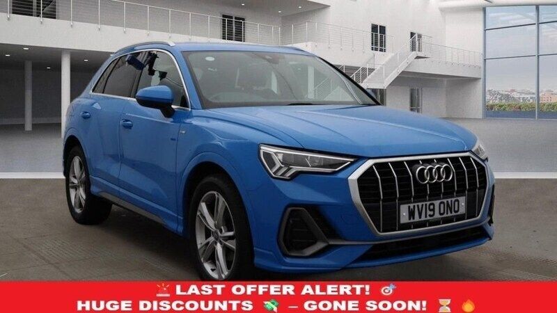 Blue Used 2019 Audi Q3 S-Line SUV | £20,549 (Good price) - Image 1/4