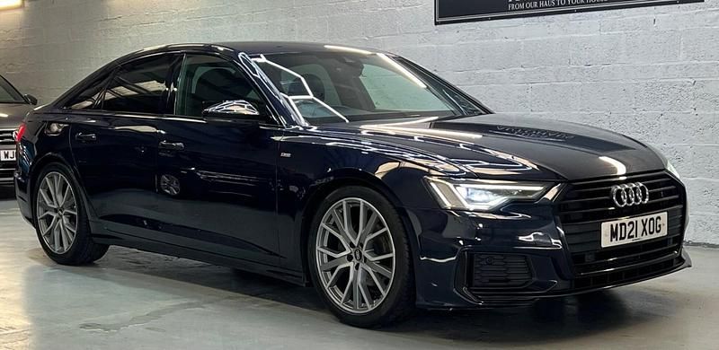 Used Audi A6 Black Edition 204 HP (150 kW) 2021 Blue Sedan