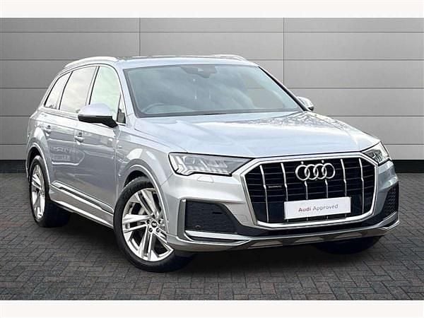 Silver Used 2021 Audi Q7 S-Line SUV | £39,970 (Fair price) - Image 1/4