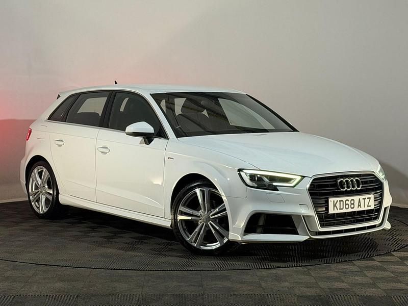 Used Audi A3 S-Line 150 HP (110 kW) 2019 White Sedan