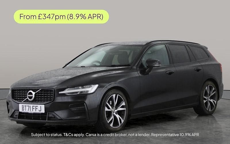 Black Used 2021 Volvo V60 R-Design Estate | £19,526 (Fair price) - Image 1/2