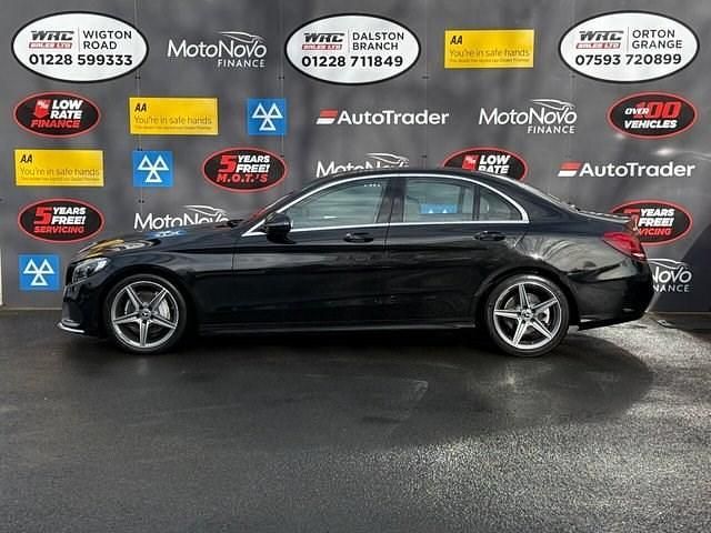 Used Mercedes C220 AMG line 170 HP (125 kW) 2017 Black Sedan