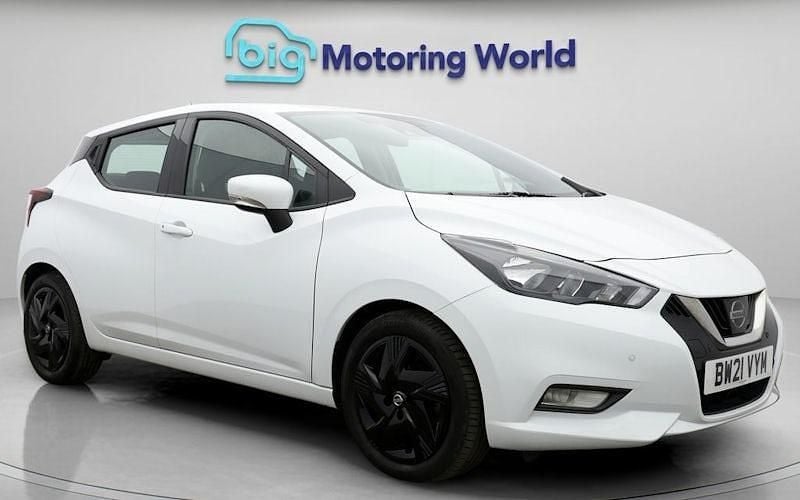 Used Nissan Micra Acenta 92 HP (67 kW) 2021 White Hatchback