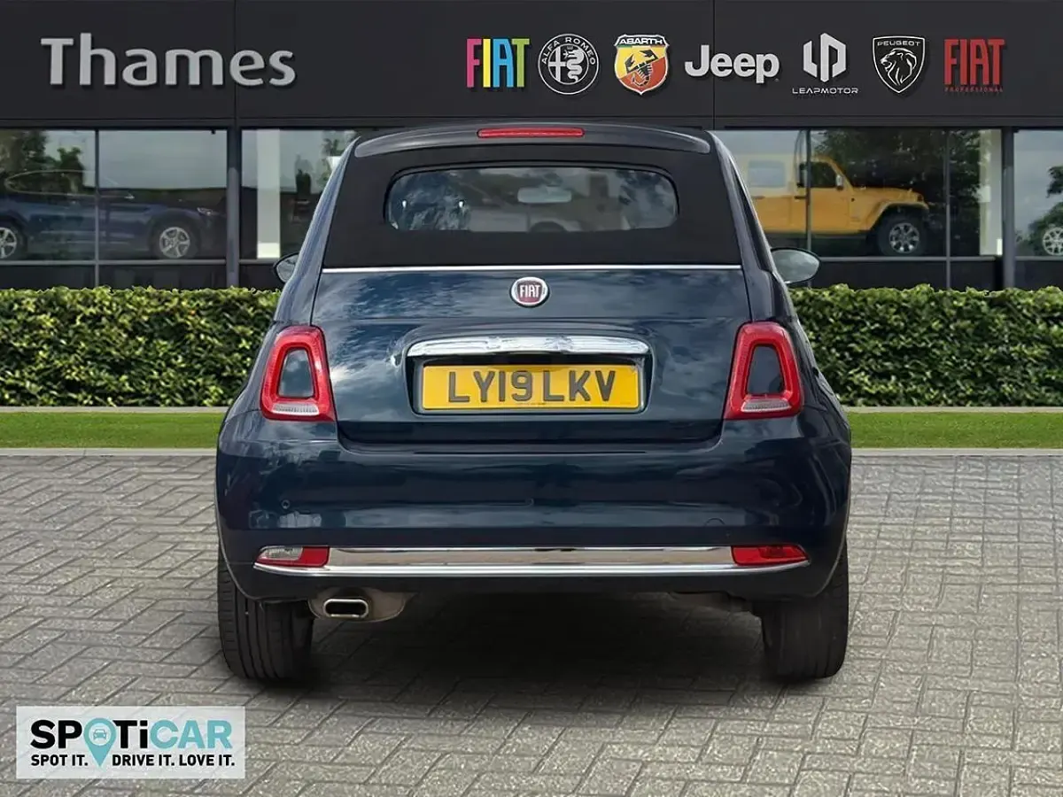 Used Fiat 500C Lounge 69 HP (50 kW) 2019 Blue Cabriolet