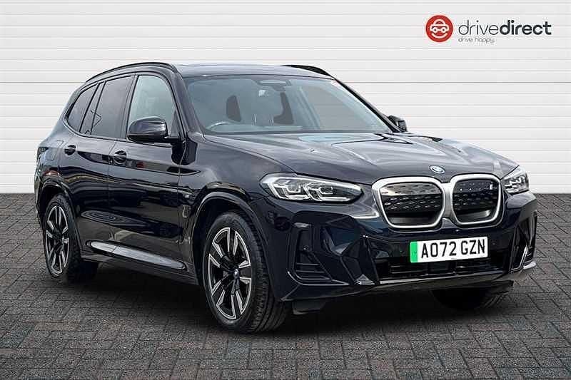 Solid black Used 2022 BMW iX3 M Sport SUV | £27,499 (Good price) - Image 1/4