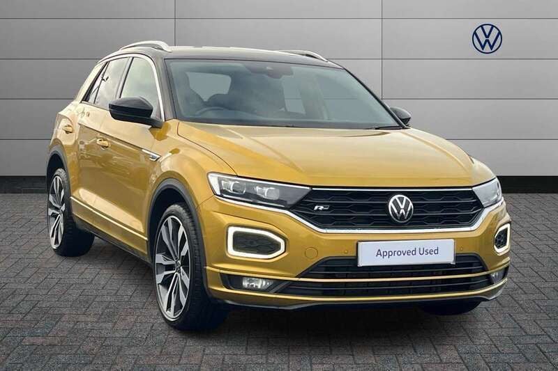 Yellow Used 2021 VW T-Roc R-line SUV | £17,515 (Good price) - Image 1/4