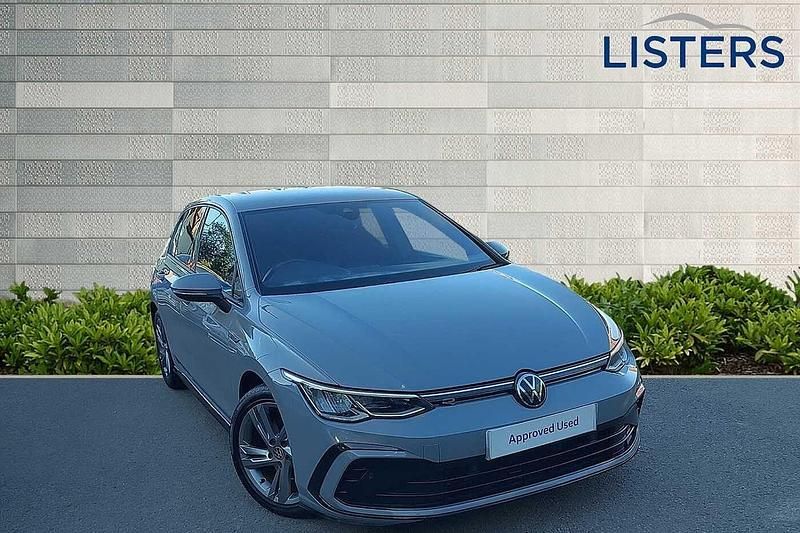 Moonstone grey Used 2022 VW Golf VIII R-line Hatchback | £20,990 (Fair price) - Image 1/4