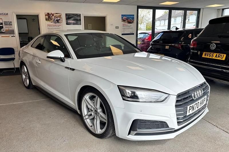 Used Audi A5 S-Line 190 HP (139 kW) 2020 White Coupe