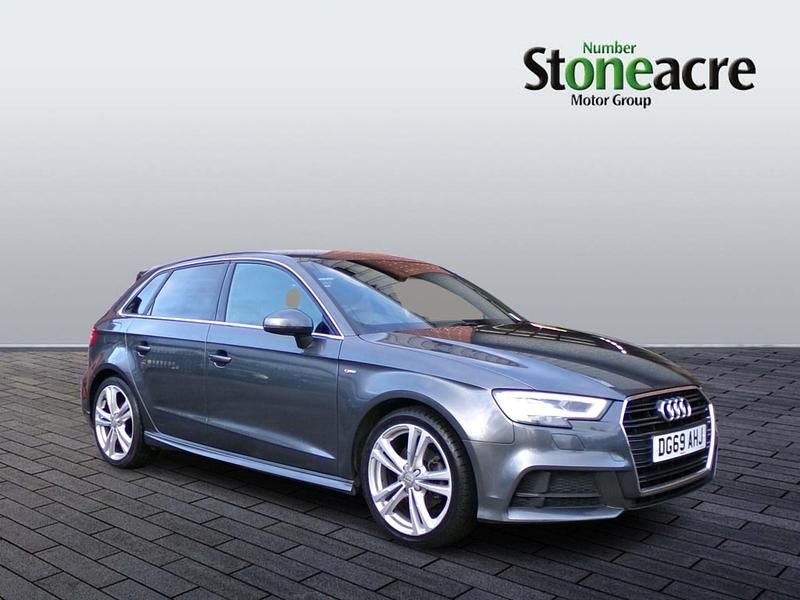 Grey Used 2019 Audi A3 Sportback S-Line Hatchback | £12,395 (Good price) - Image 1/4