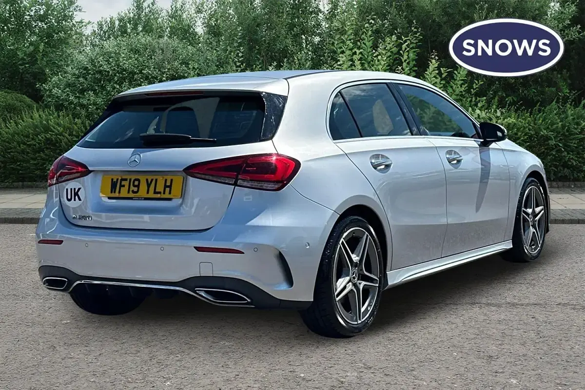 Used Mercedes A200 AMG line 163 HP (119 kW) 2019 Silver
