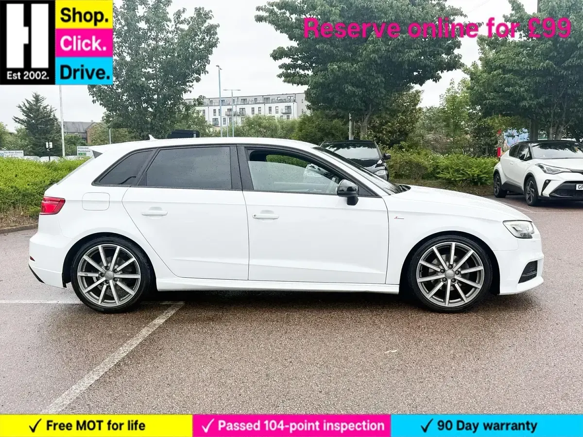 Used Audi A3 Sportback Black Edition 150 HP (110 kW) 2017 White Hatchback