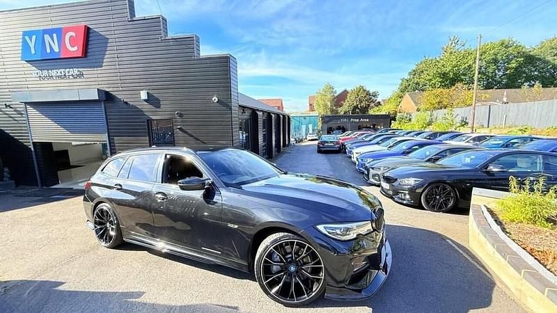Black Used 2021 BMW 330e M Sport Estate | £20,991 (Fair price) - Image 1/4