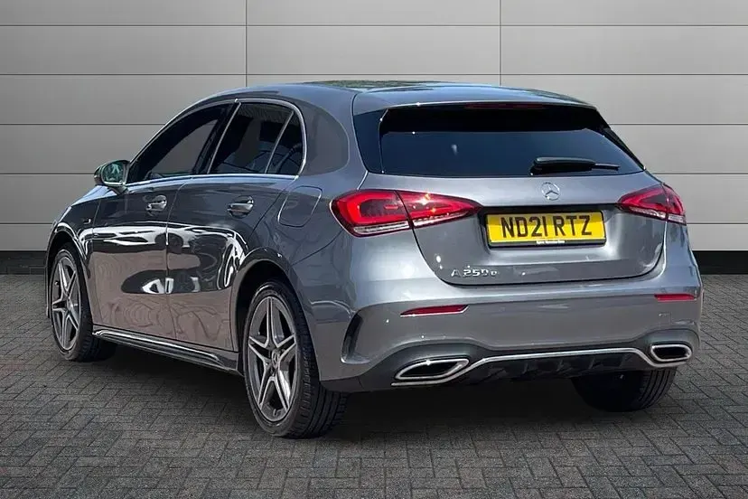 Used Mercedes A250 AMG line 218 HP (160 kW) 2021 Grey Hatchback