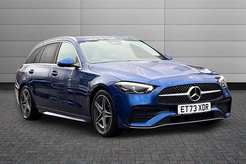 Spectral blue Used 2024 Mercedes C220 AMG line Estate | £29,490 (Good price) - Image 1/4