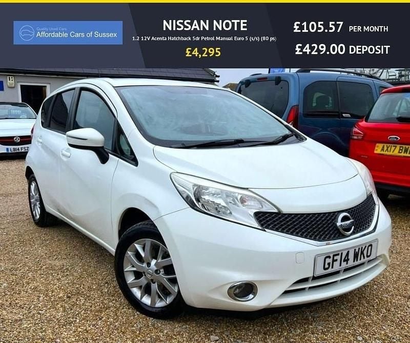 Used Nissan Note Acenta 80 HP (58 kW) 2014 White Hatchback