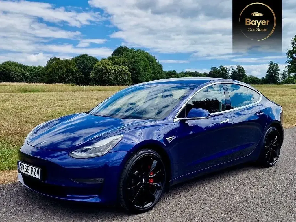 Used Tesla Model 3 Performance 82 kW (112 HP) 2019 Blue Sedan