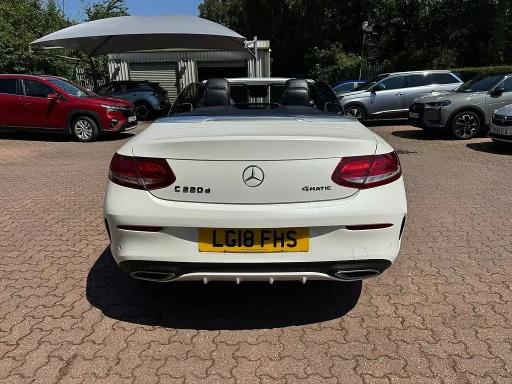 Used Mercedes C220 AMG Line Premium Plus 2018 White Cabriolet