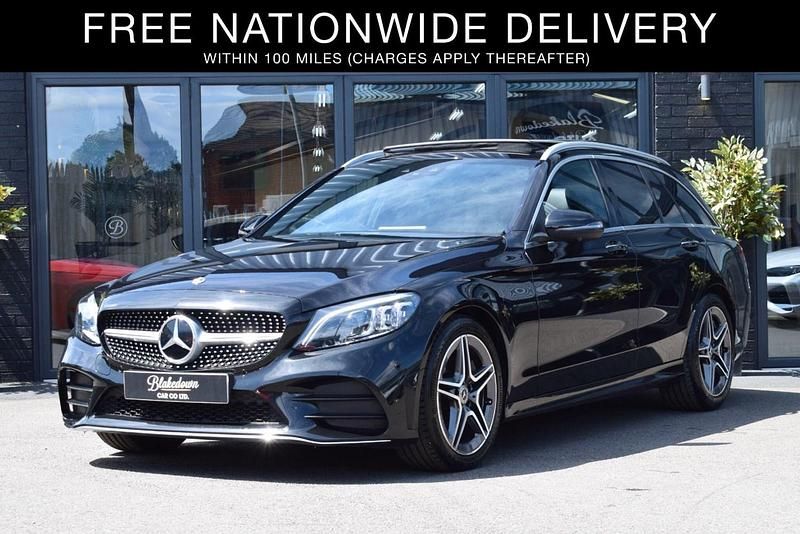 Black Used 2019 Mercedes C300 AMG Line Premium Plus Estate | £23,749 (Fair price) - Image 1/4