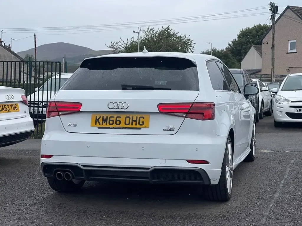Used Audi A3 S-Line 184 HP (135 kW) 2016 White Hatchback