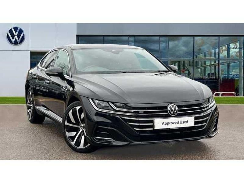 Deep black pearl Used 2022 VW Arteon R-line Hatchback | £20,086 (Fair price) - Image 1/4