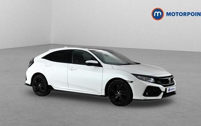Begagnad Honda Civic Sport Plus 182 HK (133 kW) 2019 Vit Halvkombi